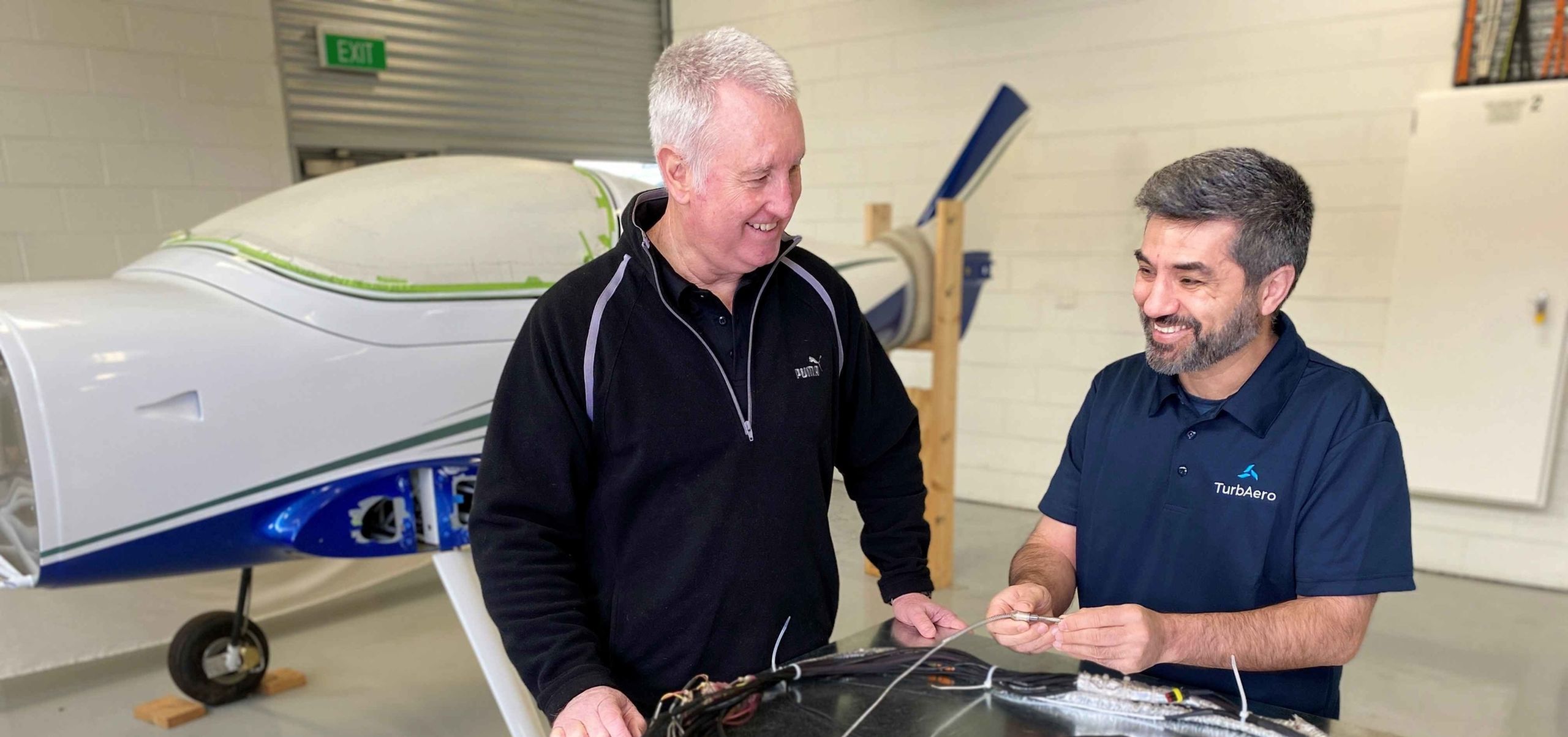 Dave and Ali in workshop