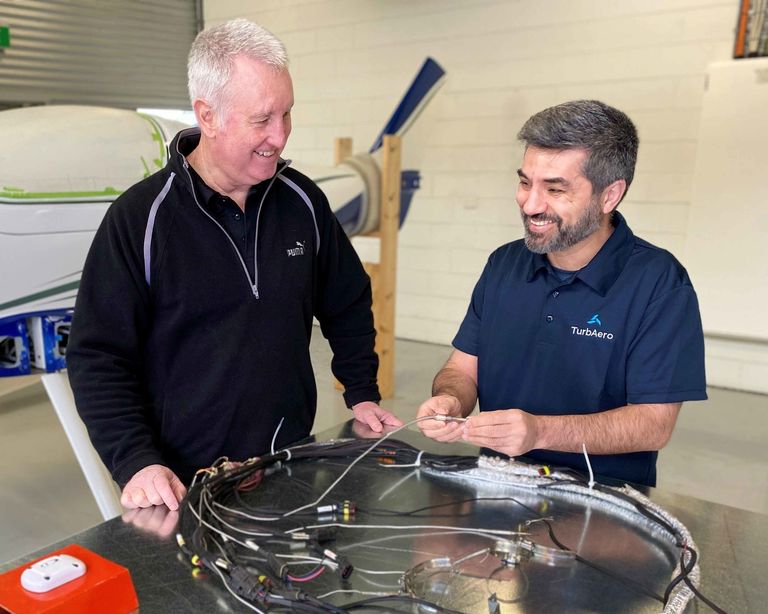 Dave and Ali in workshop