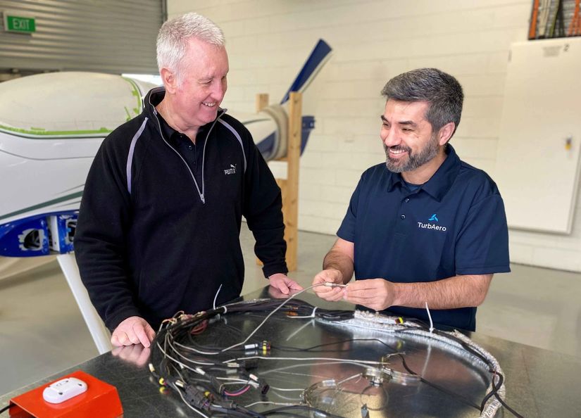 Dave and Ali in workshop