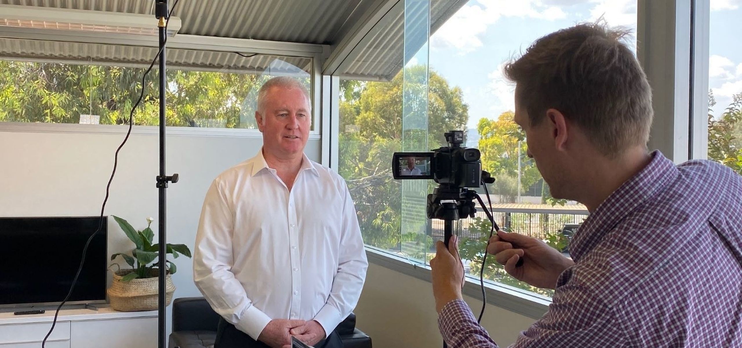 Dave on camera for LEAP Australia video resized for web