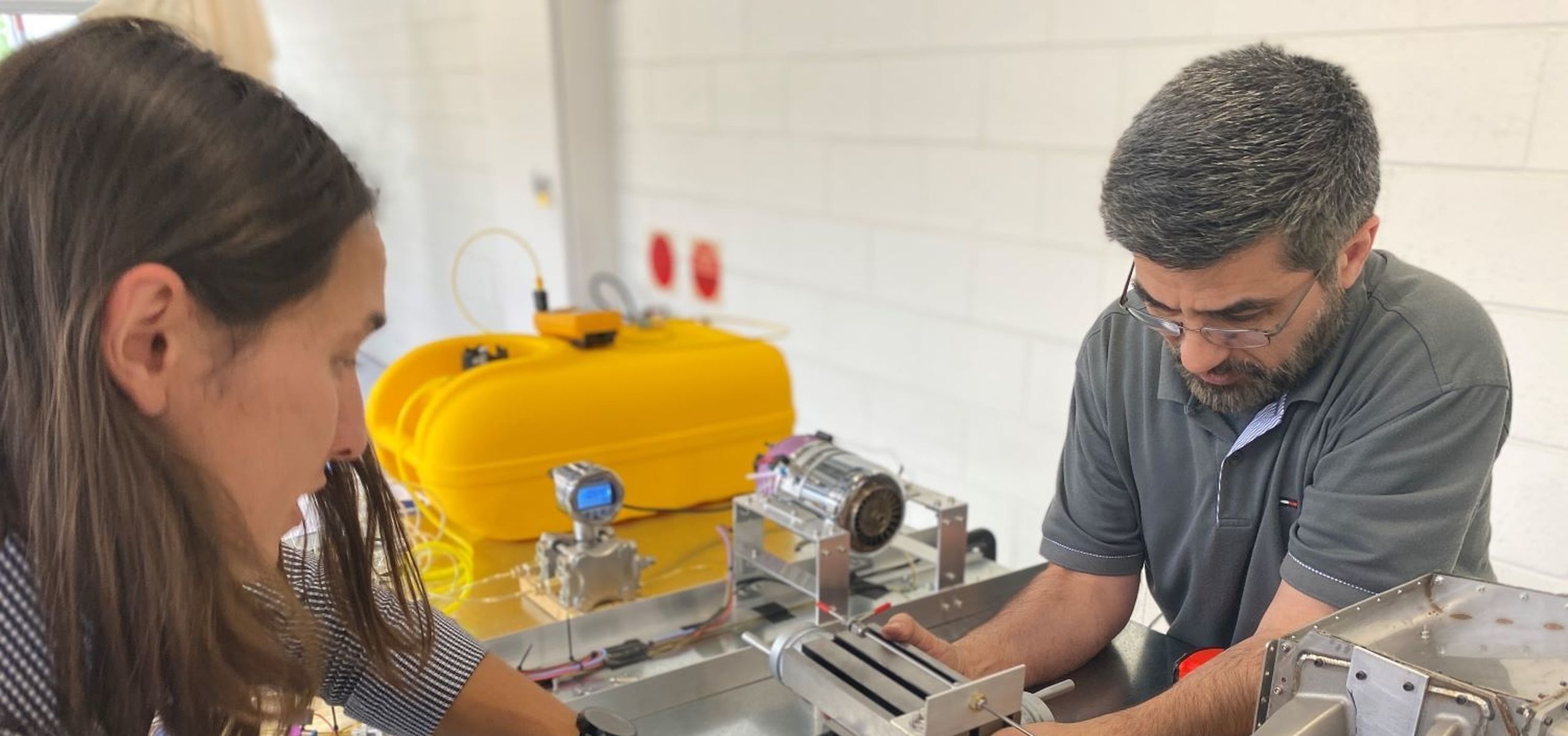 Engineers in workshop