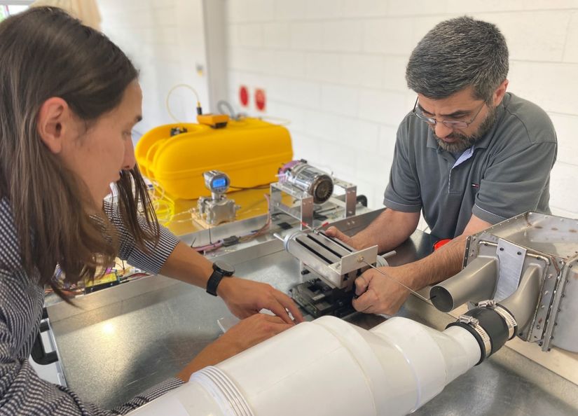 Engineers in workshop