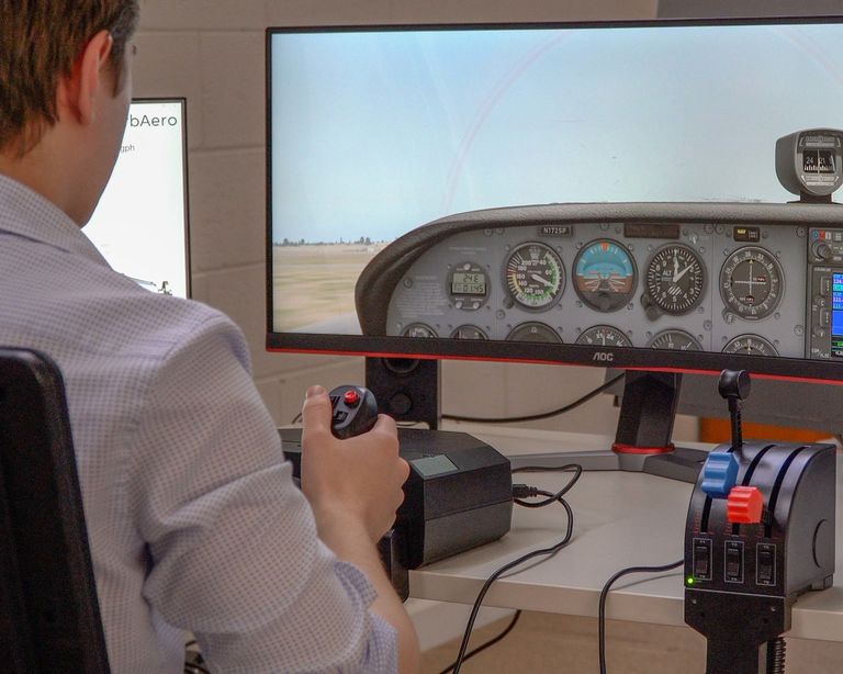 Engineer at computer