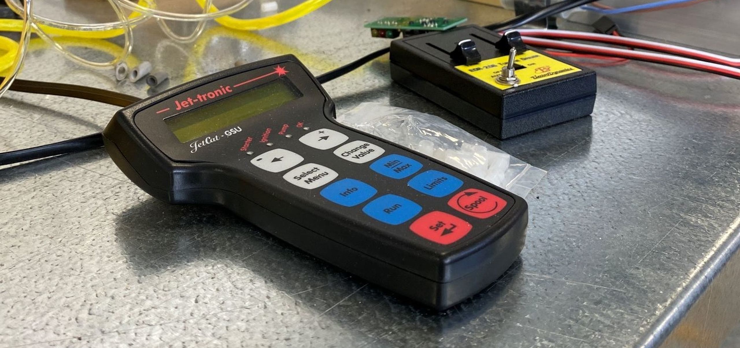 Guages on bench during recuperator testing